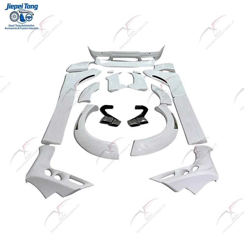 

Newly for Audi Q7 Body Kit Upgrade to JE Style Fiberglass Front Lip&Side Skirt&Wheel Arches&Top Wing Car Modification