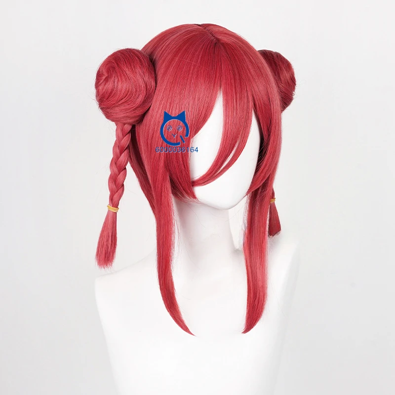 Hyoma Chigiri Hot Cosplay Chinese Style Marble Head Simulation Scalp Burgundy Wig Heat Resistant Synthetic Hair Party Comic Con