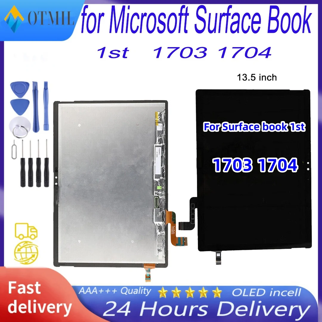 AAA+ Original For Microsoft Surface Book 1 1703 1704 LCD Display Touch Screen Digitizer Assembly 13.5