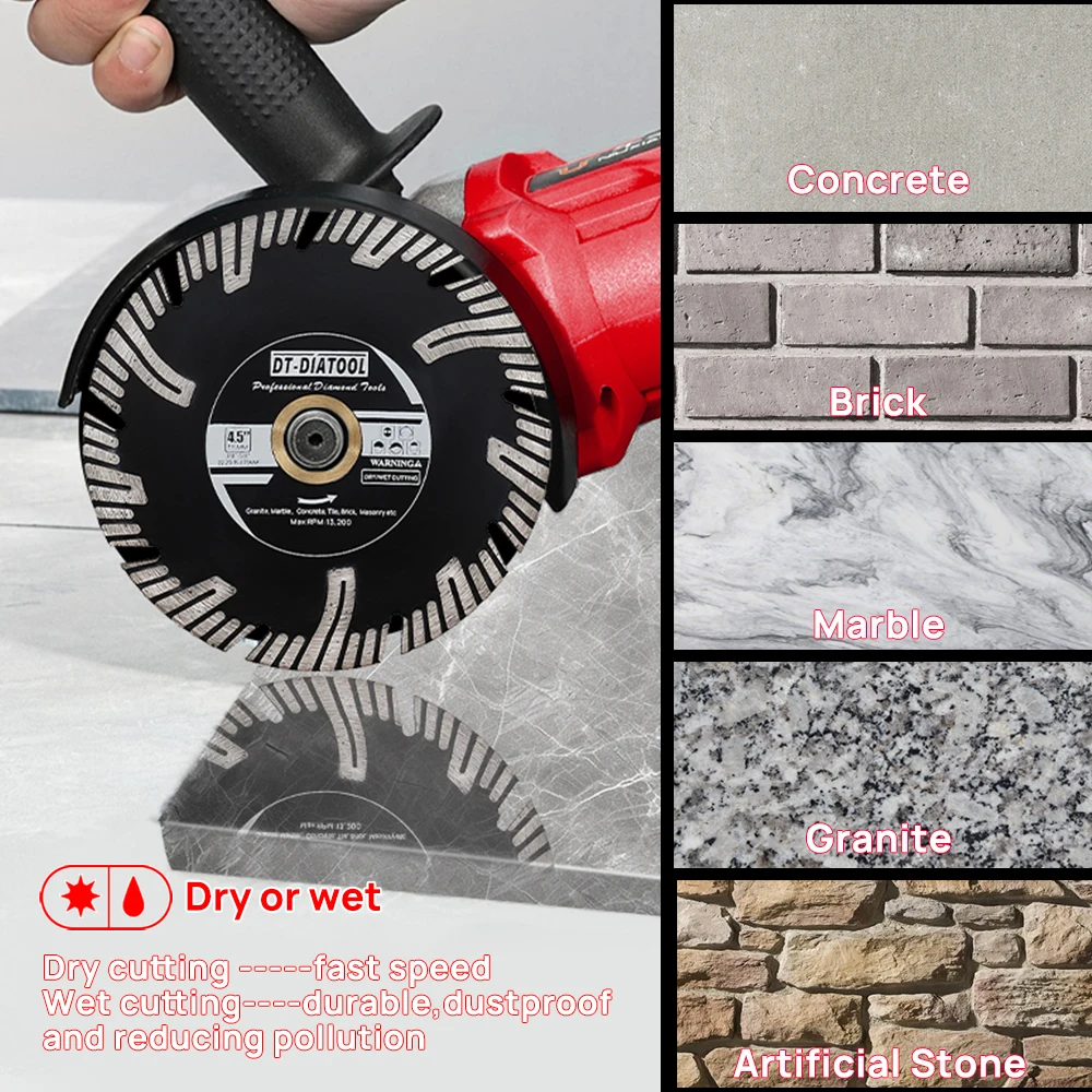 DT-DIATOOL Diamond Disc Saw Blade 115-230mm for Cutting Granite Marble Porcelain Ceramic Tile Circular Saw 1Pc Cutting Disc