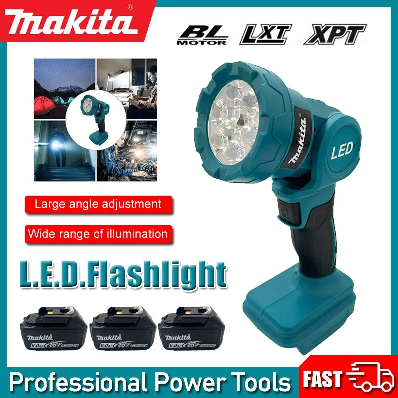 

Аккумуляторный светодиодный фонарь Makita для внутренних и наружных работ, перезаряжаемый, 18В, для инструментов