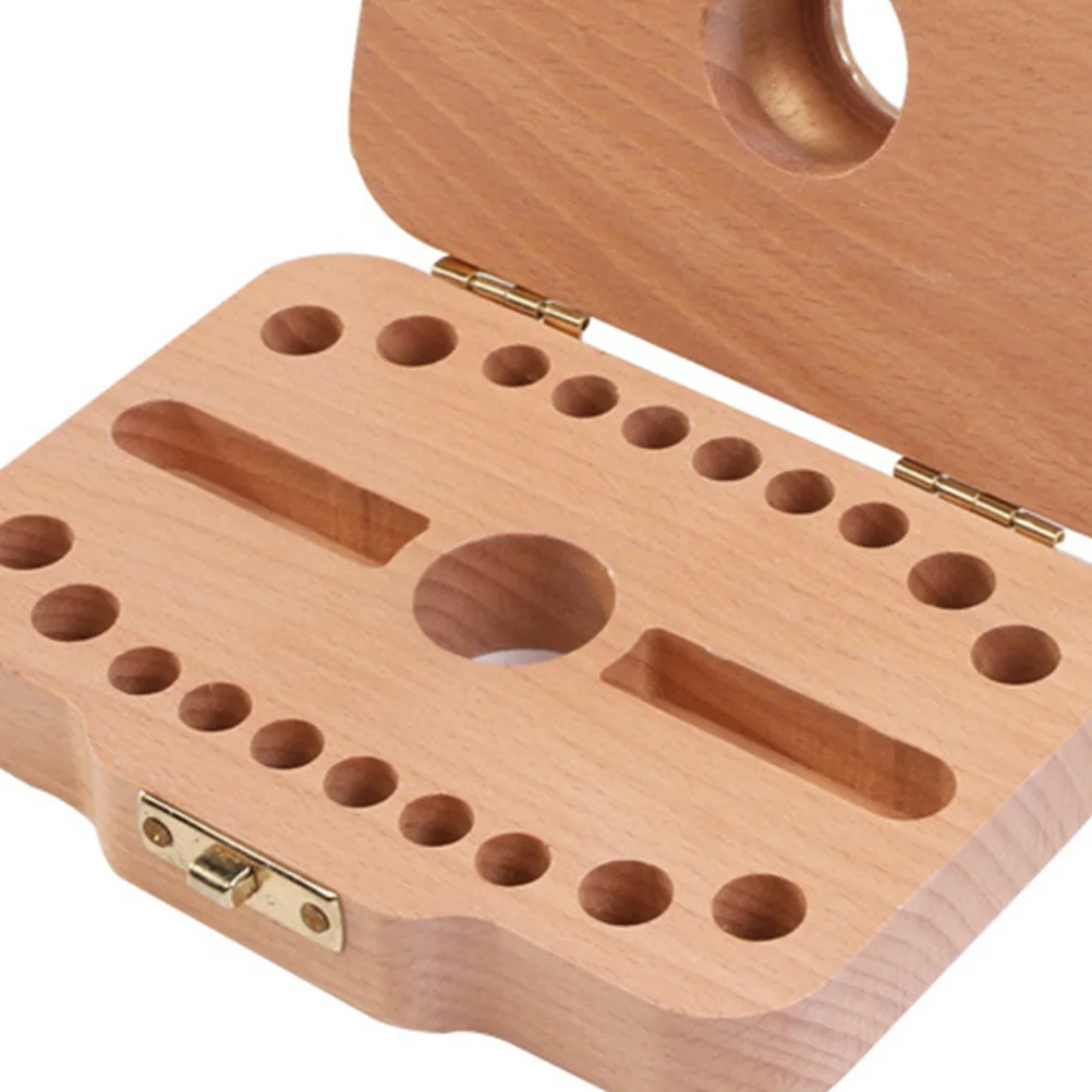 

Camera-Shaped Baby Tooth Box Wooden Milk Storage Case With Lanugo Slot Label Sticker For Infant Keepsake Baby Tooth Holder Milk