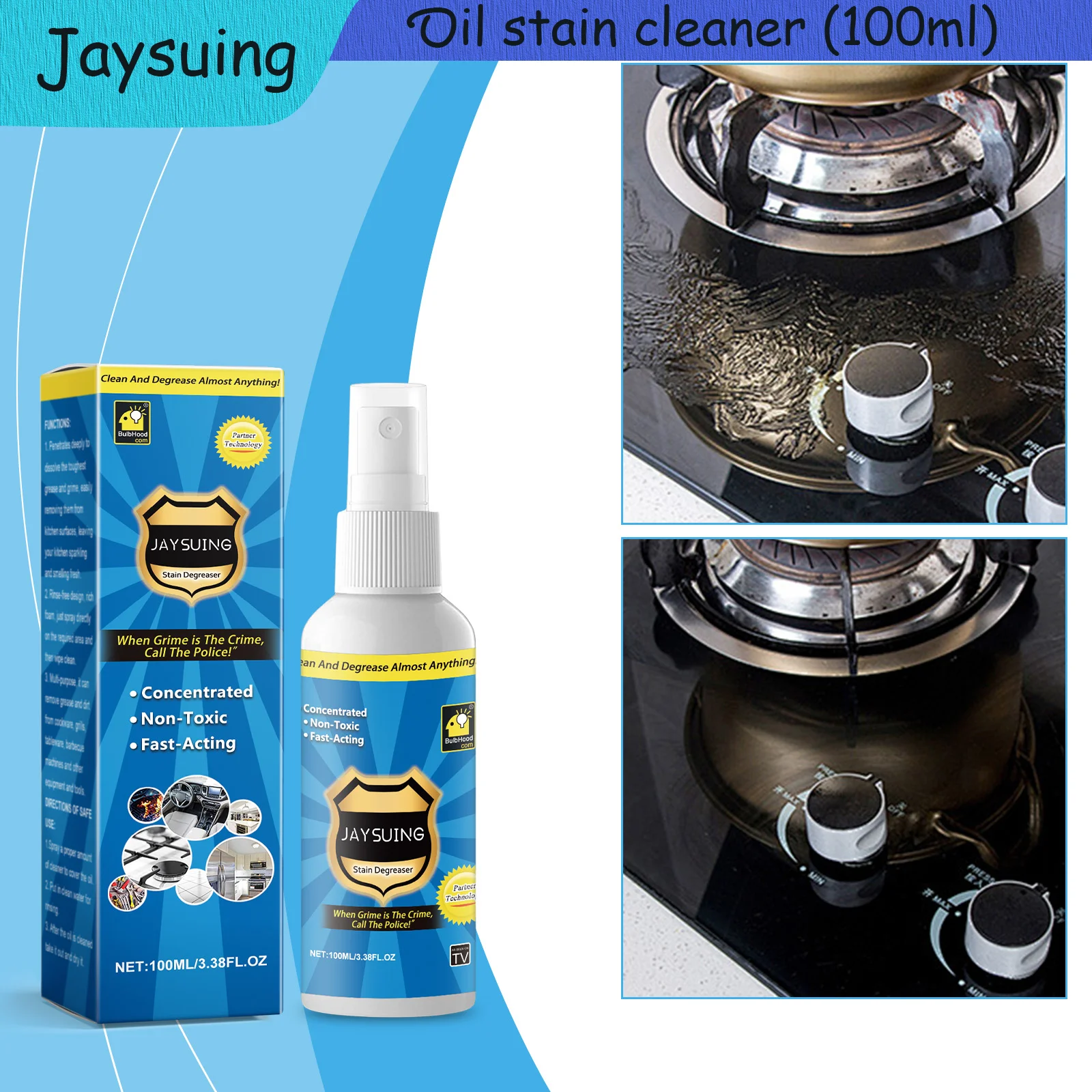 

Jaysuing очиститель масляных пятен, духовка, бытовой гриль, смазочное средство, чистка вытяжки, удаление масляных грязи, антикоррозийная чистка кухни