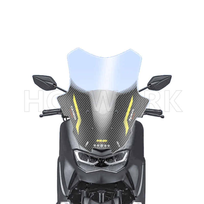 Motorcycle Accessories Windshield Hd Transparent Heighten Fox Type for Yamaha Nmax155(2020-2021)