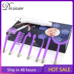 7 In 1 High Frequency Electrode Wand Electrotherapy Glass Tube Beauty Device Acne Remover Face Hair Body Skin Care Skin Tighten