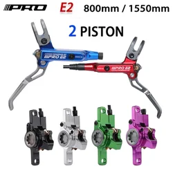 IIIPRO E2 Bicycle Hydraulic Brake 2 Piston ultra light Brake 800/1550mm MTB Oil Pressure Disc Brakes with metal brake pads