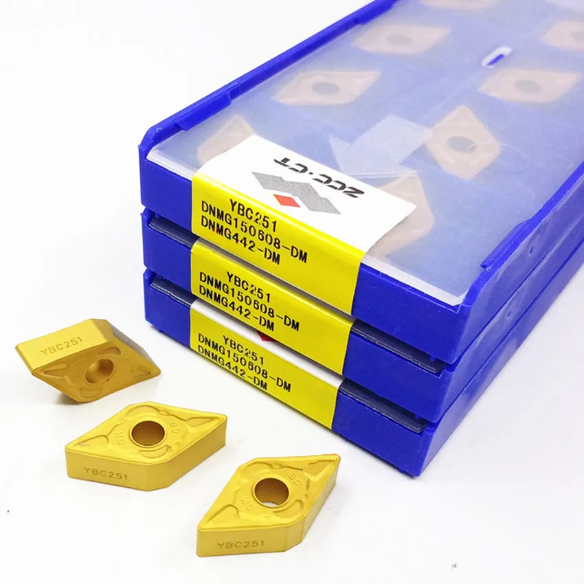 

DNMG150604-DM YBC251/DNMG150608-DM YBC251/DNMG150612-DM YBC251 DNMG441 DNMG442 DNMG443 ZCC.CT CNC carbide inserts 10pcs/box