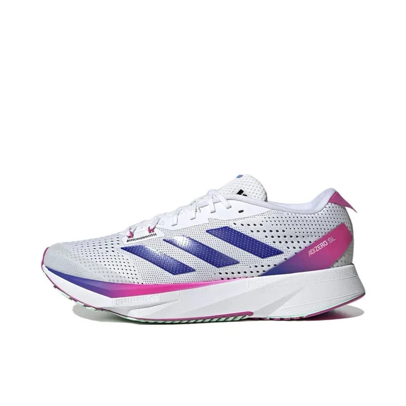 Adidas Adizero SL White Orange Comfort Trend Non-slip Wear-resistant Lightweight Breathable Low-top Casual Running Shoes Unisex