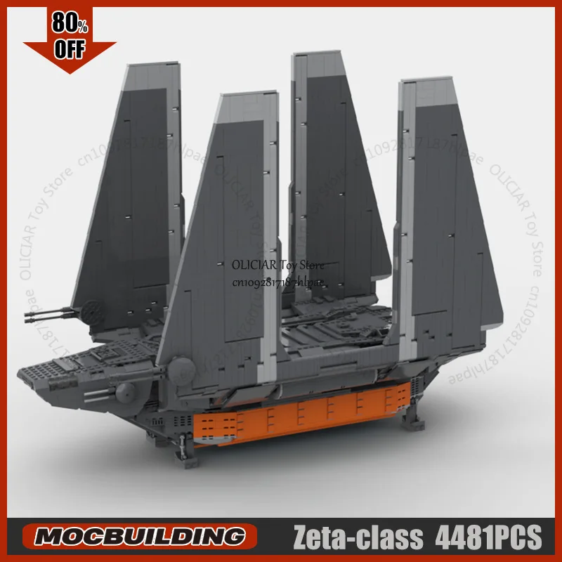 MOC Space Zeta-class Heavy Shuttle Battlecruiser Building Blocks StarCraft Model Technology Bricks DIY Assembly Toys Xmas Gifts