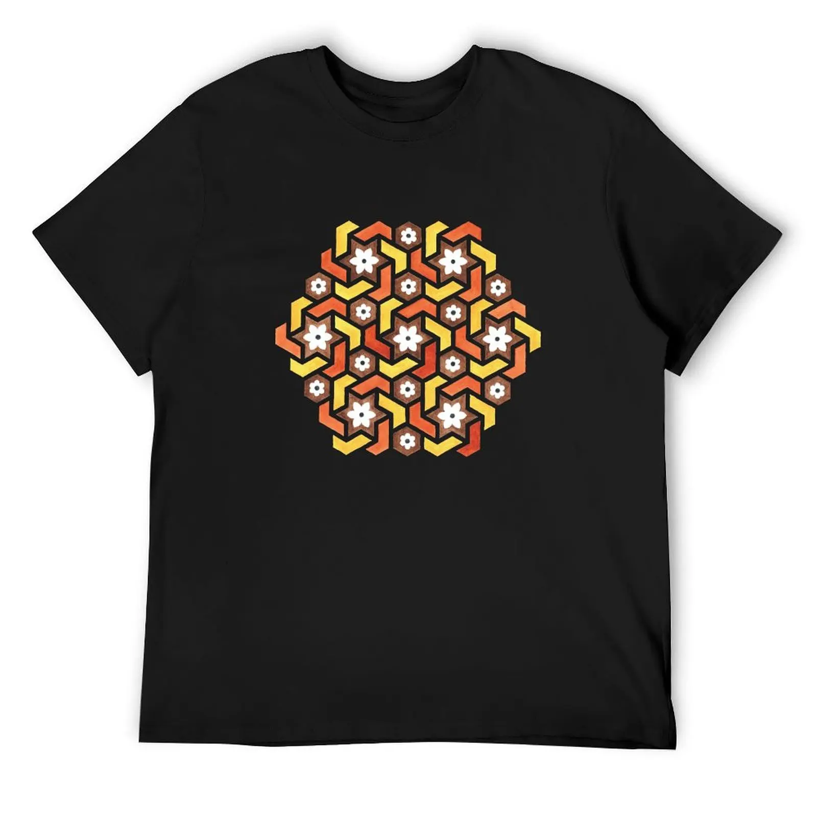 

Earthy flowery hexagon T-Shirt graphic t shirt vintage anime figures cotton man t-shirts topping clothing for men