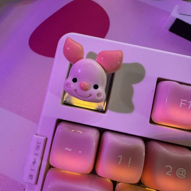 ديزني بوه الدب الغريبة الكرتون لوحة المفاتيح الميكانيكية Keycap فتاة Eeyore Lotso Kawaii أنيمي الخنزير الصغير Keycap لعبة PBT لطيف Keycap هدية