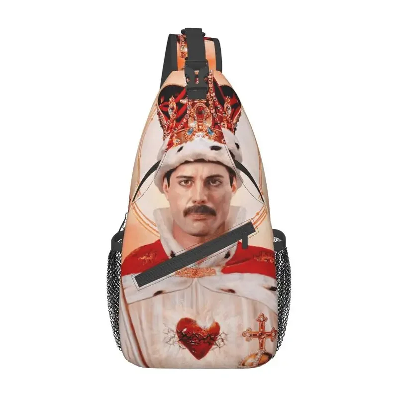 Cool Freddie Mercury Sling Crossbody Backpack Men Shoulder Chest Bag for Camping Biking