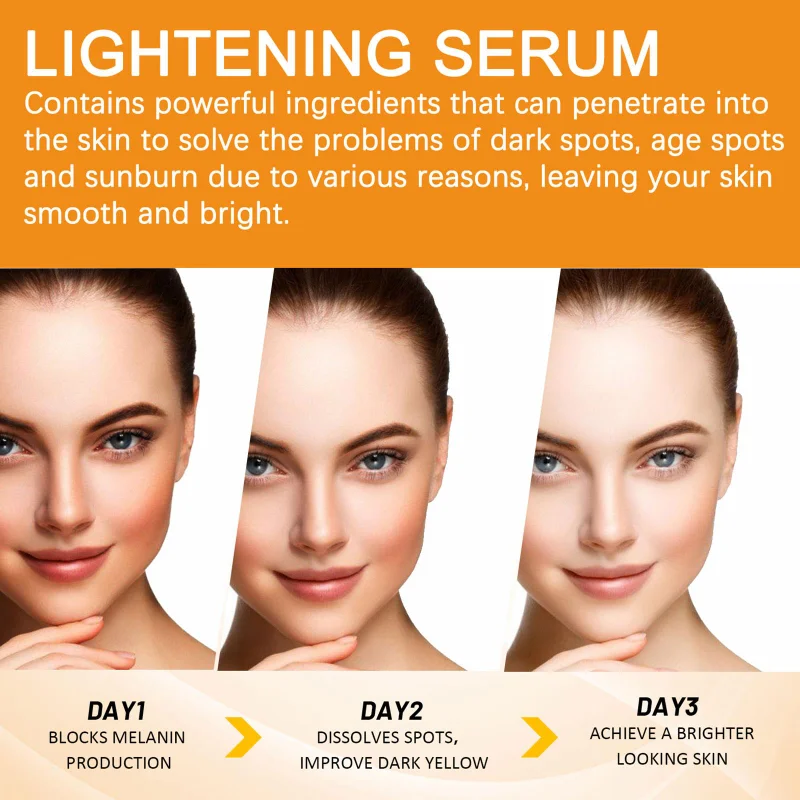 Vitamin C Serum for Face Whitening Facial Serum Hyaluronic Acid Dark Spot Remover Korean Skin Care Products Skincare