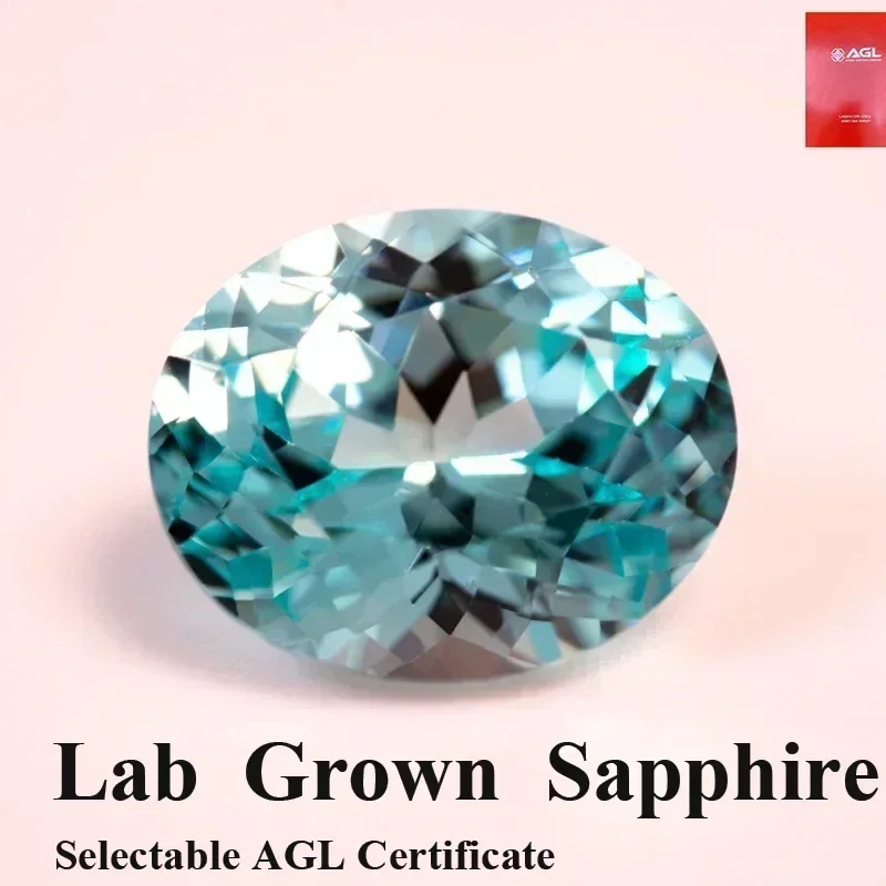 

wholesale Lab Grown Sapphire Paraiba Egg Shaped Size 3x11mm Charms Diy Advanced Jewelry Making Materials Selectable AGL Cer