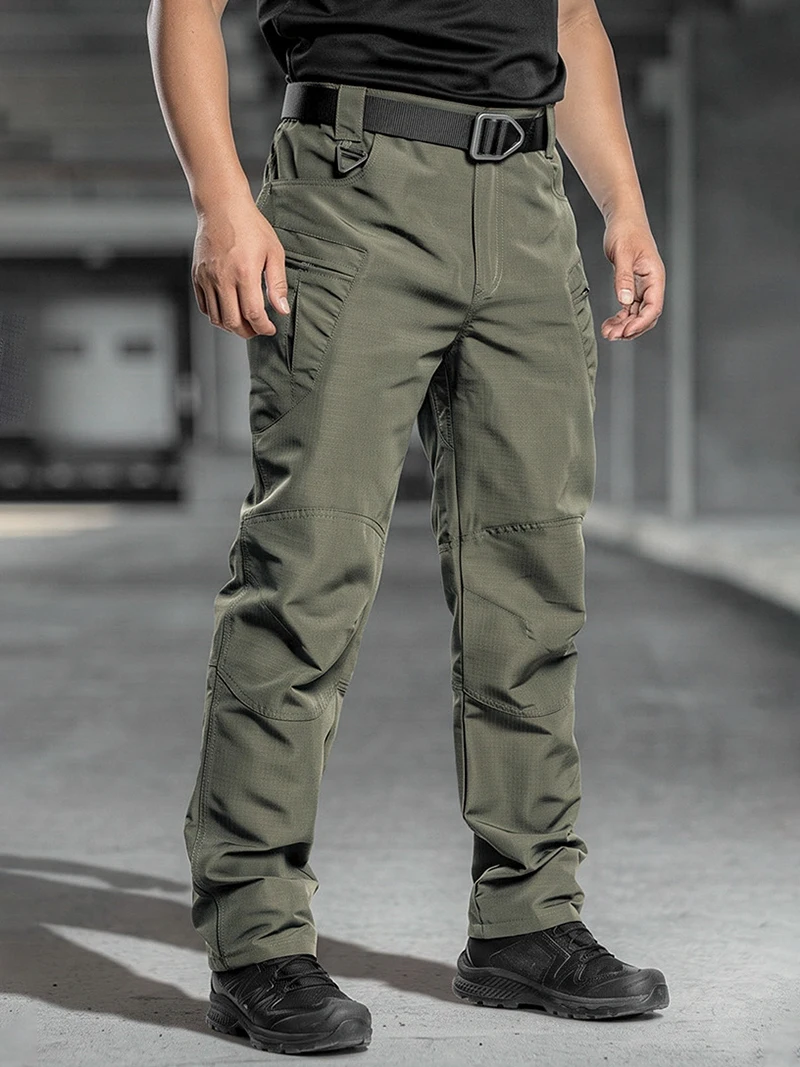 Neue taktische Cargohose für Herren, reißfeste und abriebfeste Hose mit vielen Taschen, gerader Schnitt, Arbeitshose, Outdoor-Hose für Wanderungen und Trekking. – Detail 4