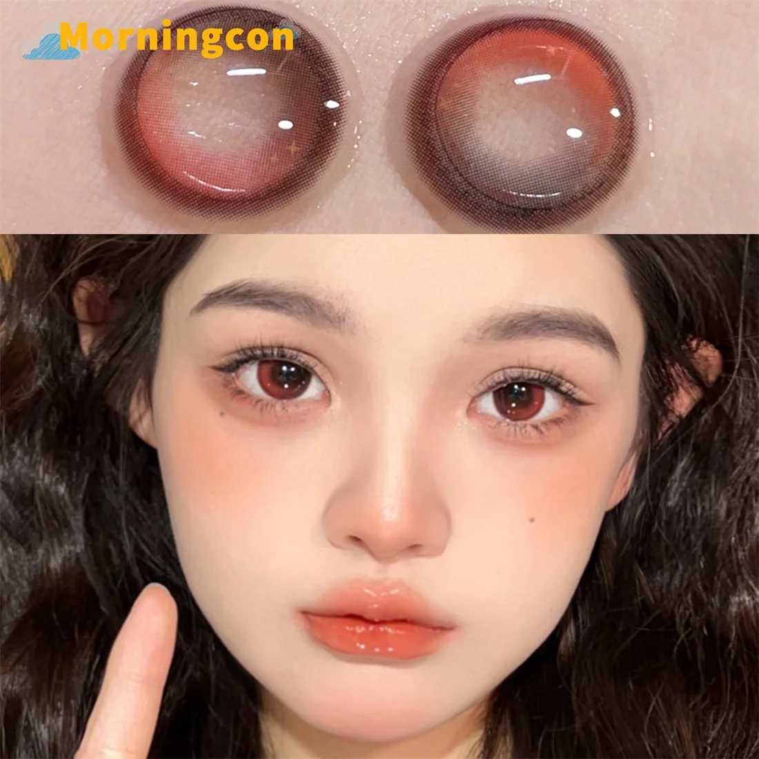 Lentes de Contato para Olhos, Aluno de Beleza Grande, Lente Cosmética Natural, Grau de Miopia Prescrição, Anual