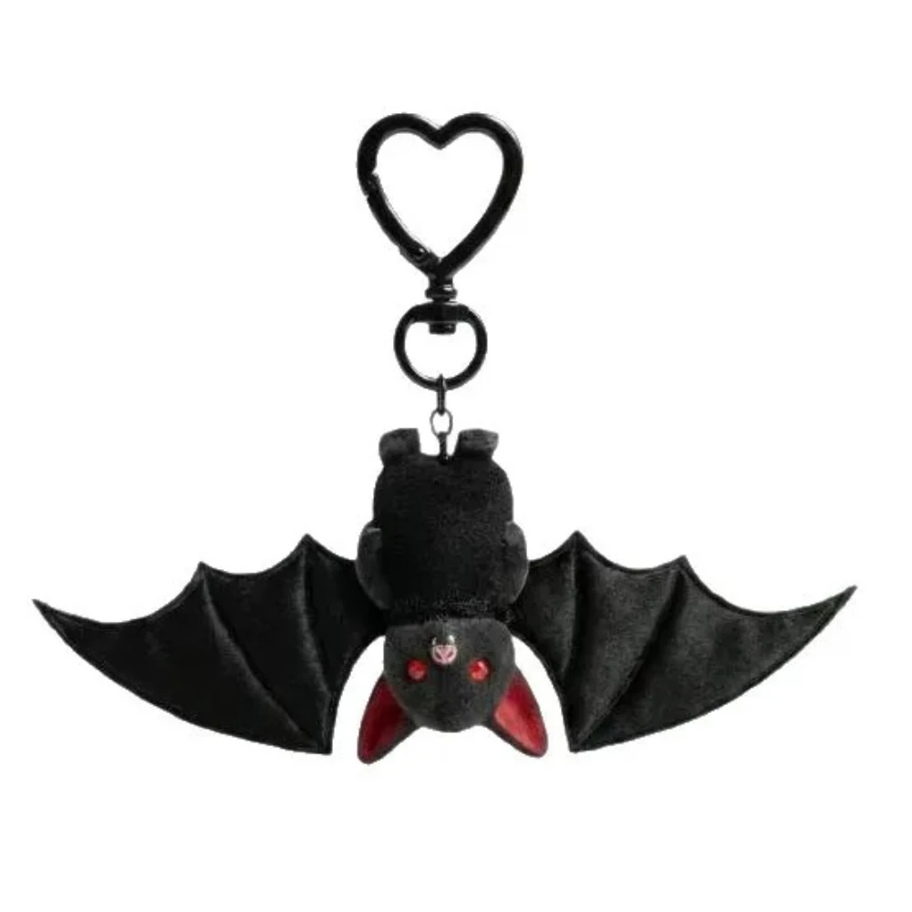 Two-in-one Bat Keychain Plush Black Bat Keychain Transformable Bat Pendant Backpack Bag Purse Charm Halloween Gift for Lovers