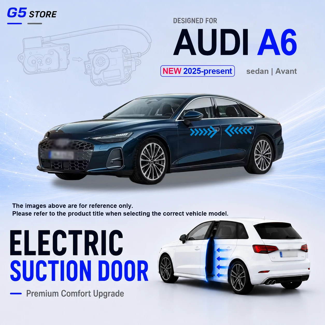 

For Audi A6 C9 4L 2025-present Car Electric Suction Door Power-assisted Closing Door Soft-close Function