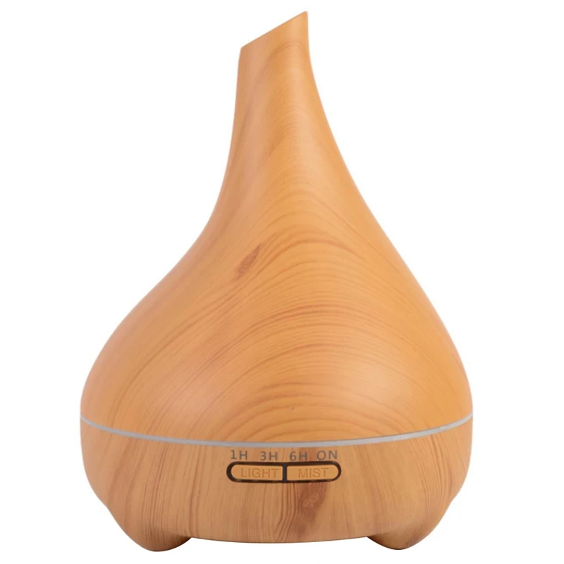 Heißer Diffusor für ätherische Öle, 550ml Ultraschall be feuchter mit Holzmaserung für Aromatherapie-Diffusor für ätherische Öle mit EU-Stecker