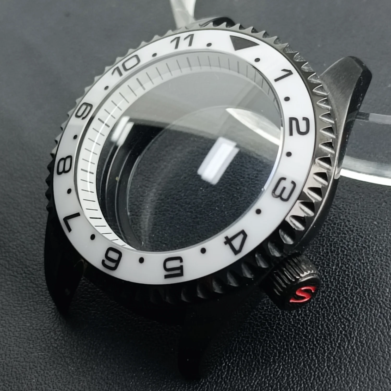 GMT SUB Steel Black Waterproof SKX007 Watch Case For NH35 NH36 Movement 42mm Case with Sapphire Crystal 28.5mm Dial Mods