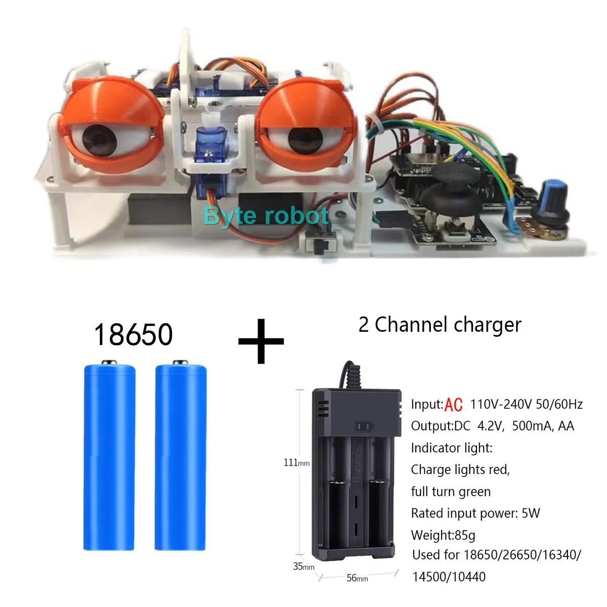 APP and Joystic Control SG90 3D Printing Bionic Robotic Eye For Arduino Robot DIY Kit Open Source Code ESP32 Programmable Robot