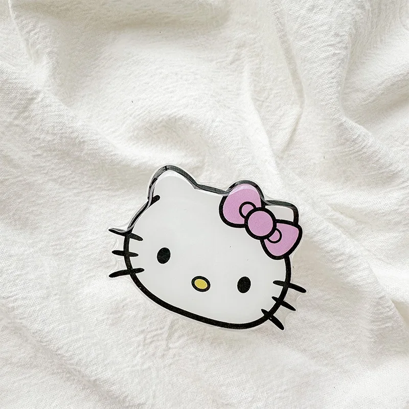 Anime Hello Kitty Phone Socket Holder KT Cat Kawaii Finger Grip Bracket Finger Grip Bracket Desktop Holder Back Sticker Gifts view 6