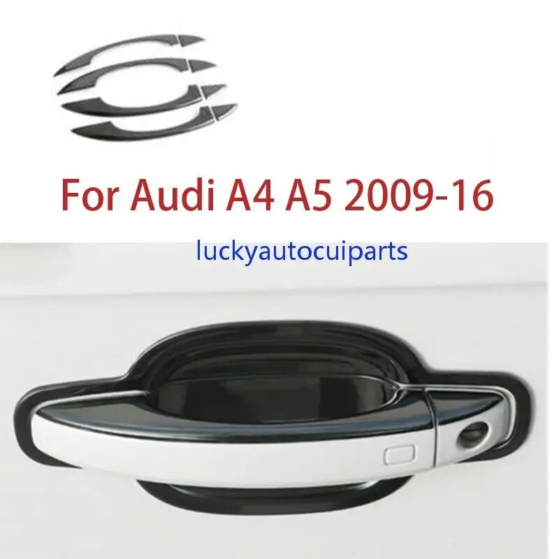 

Подходит для Audi A4 A5 2009-16 Черная титановая накладка на наружную ручку двери -