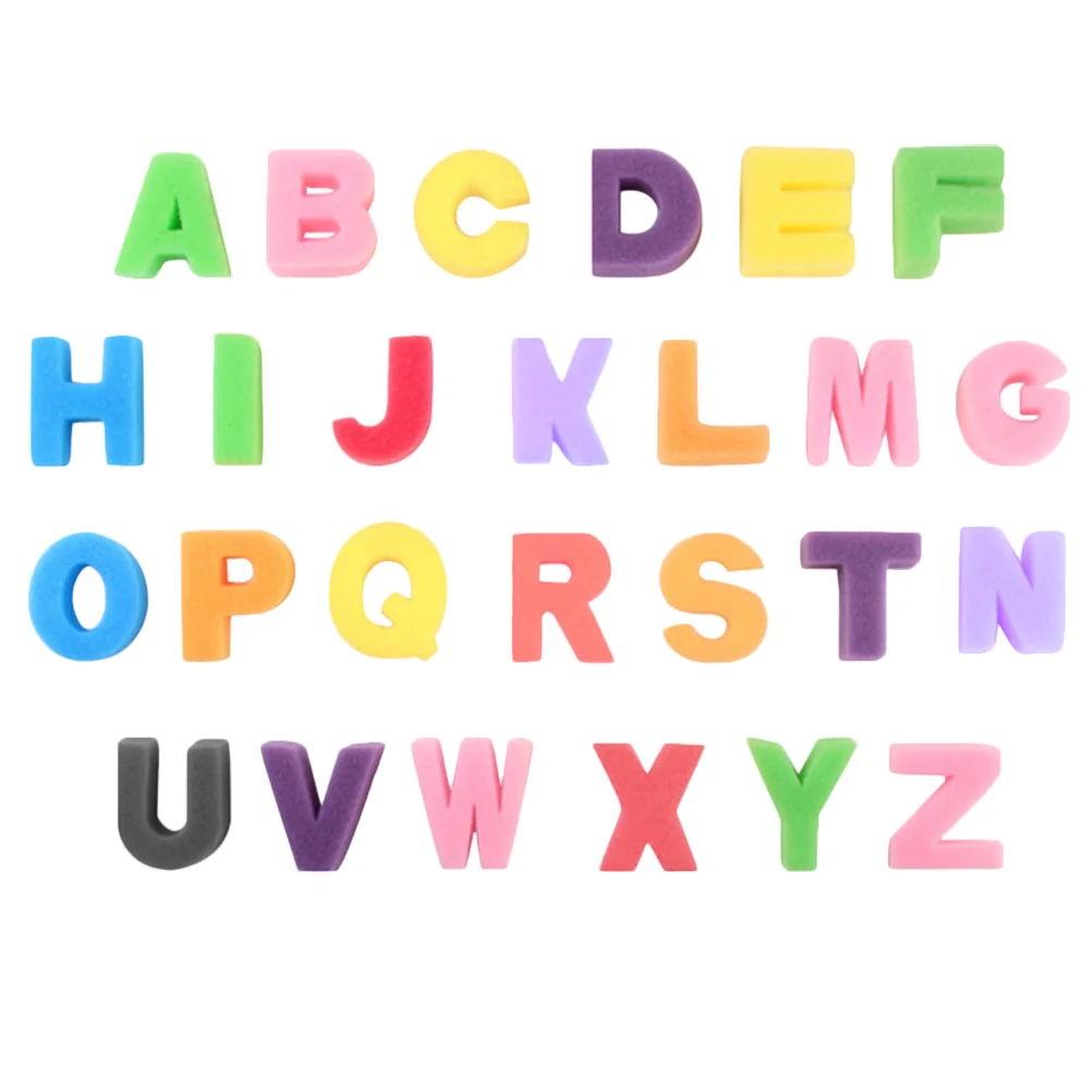 26 Pcs Alphabet Sponge Stamp Colorful Stamps Paint Sponges for Painting Cartoon Kids Seal