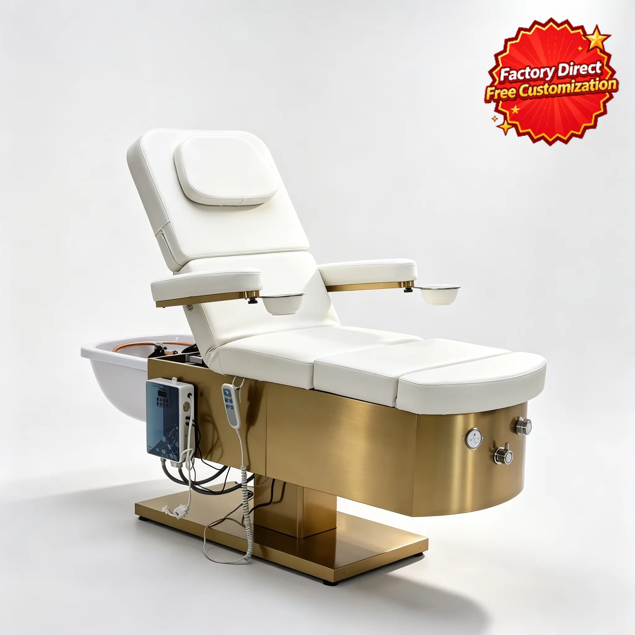 Electric Head Spa Shampoo Bed Multifunctional Foot Bath Pedicure Massage Chair All in One Beauty Salon Spa Equipment