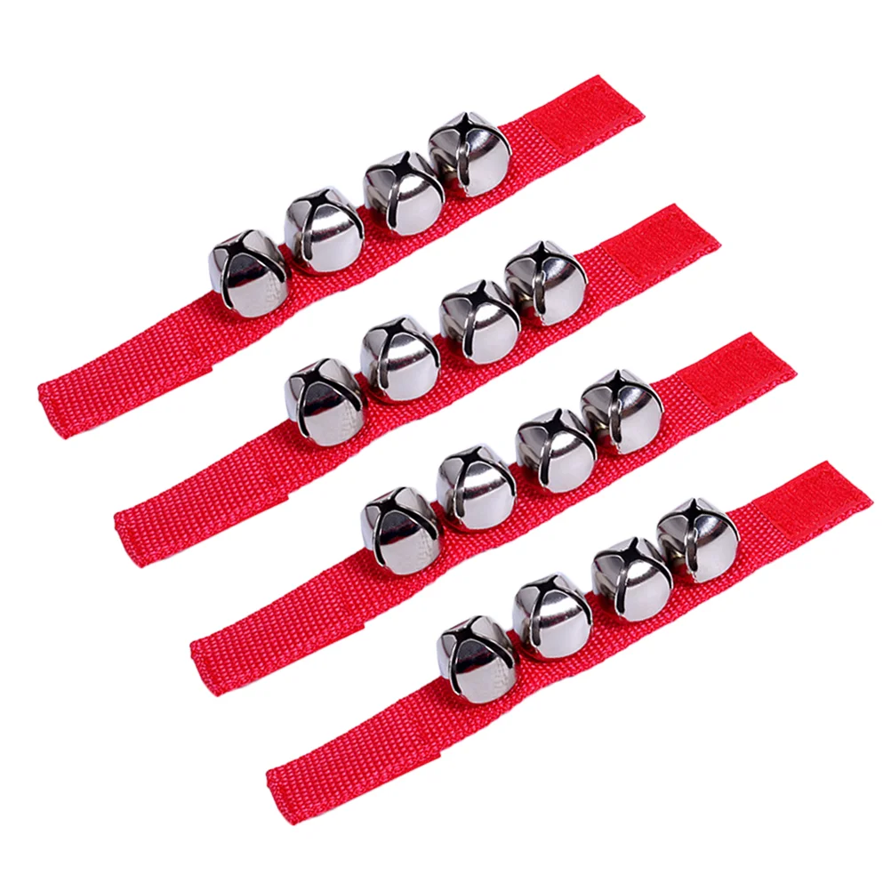 4 Pcs Kid Performance Bell Bracelet Rattle Percussion Dance Decorations Toys Child