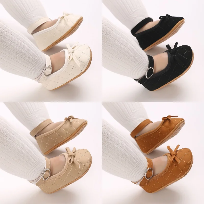 

Spring and Autumn Baby Princess Shoes Soft soled Baby Shoes Women's Baby Sneakers 0-12 Months Soft Leather Girls' Shoes