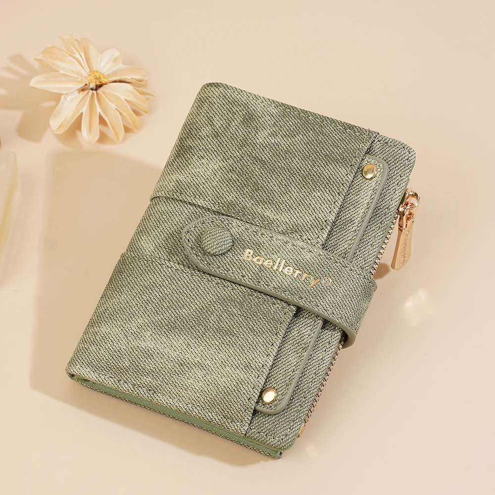 

Baellerry New Fashion Women Short Wallets Zipper Coin Bags Top Quality Female Purse Coin Pocket Women's Detachable Card Clip