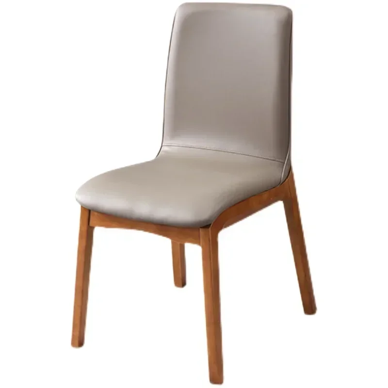 Modern Computer Chair with Solid Wood Frame, Dining Room Chairs, Soft Block Bag, Home Furniture, High Play Sponge, Ergonomic