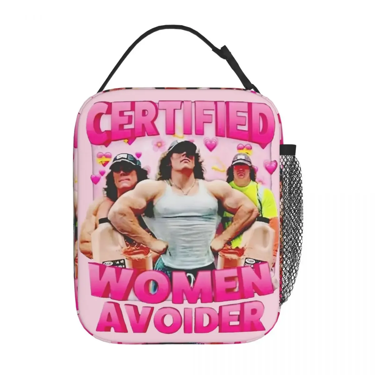 Certified Women Avoider Sam Sulek Thermal Lunch Bags for Work Funny Meme Portable Food Bag Men Women Cooler Thermal Lunch Boxes