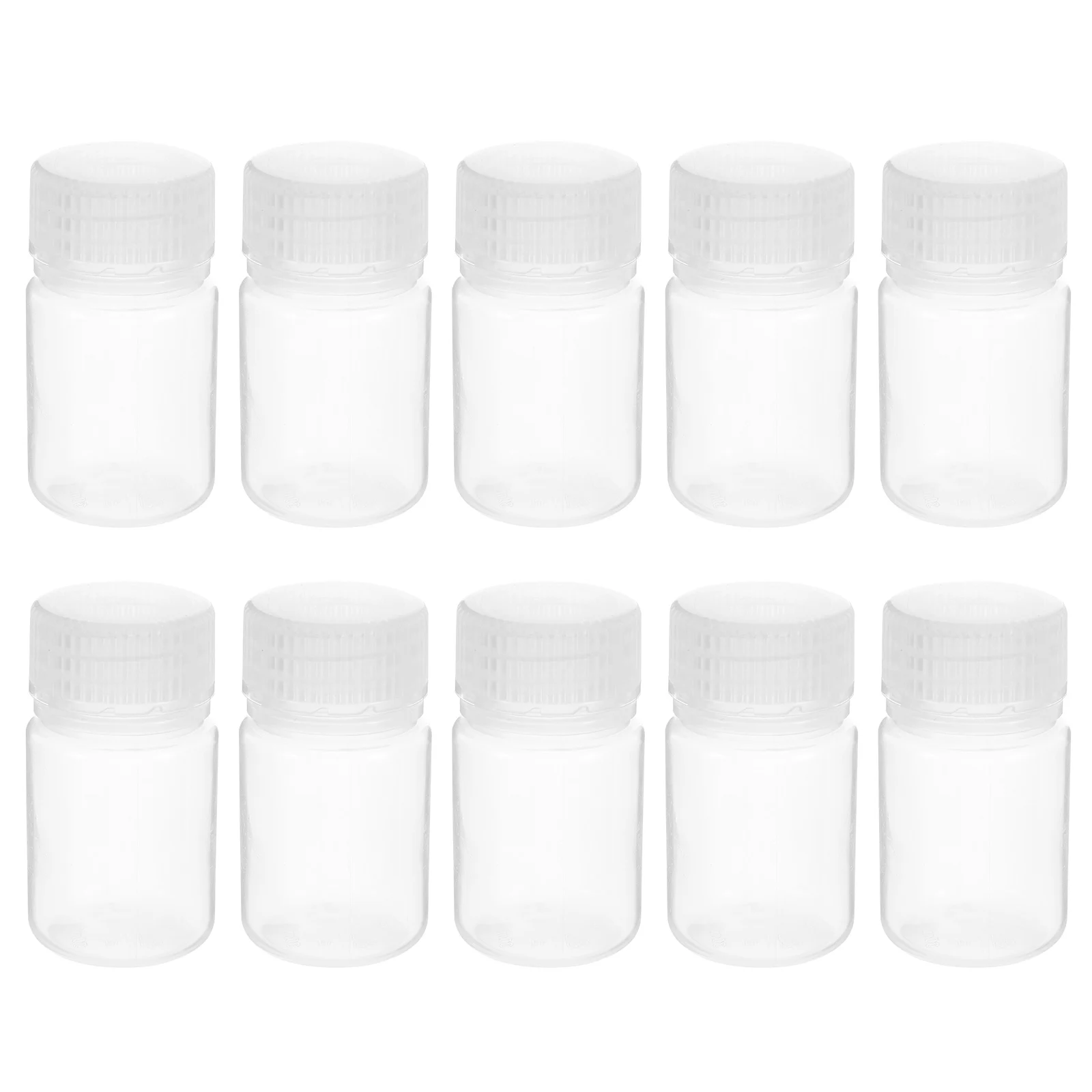 

10 Pcs High Temperature Resistance Reagent Bottle Laboratory Bottles Mini Pill Storage Chemical Plastic Pp Empty Liquid