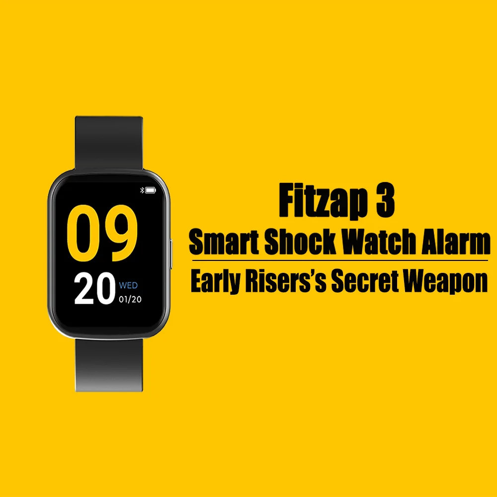 Fitzap3 Shock Clock Smart Electric Shock Alarm Watch Strong Wake-up Alarm Clock autospecificazione Early Pulse Anti-fatica