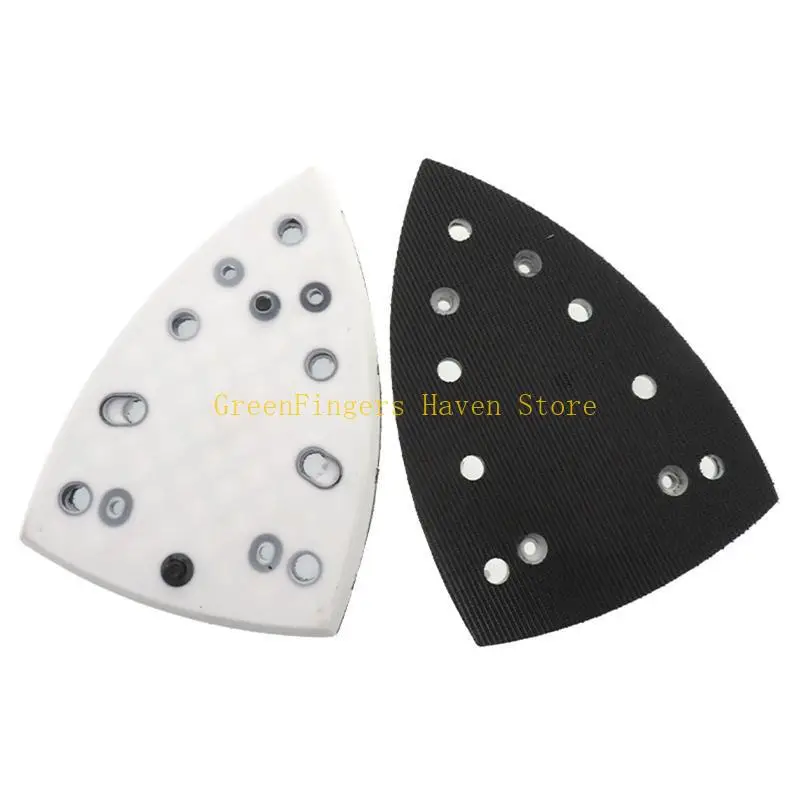 

F68D 98x148mmm/3.86x5.83'' Triangular Hook & Loop Sanding Disc 4 7 Holes Polishing Sanding Pad Compatible for w/ 400