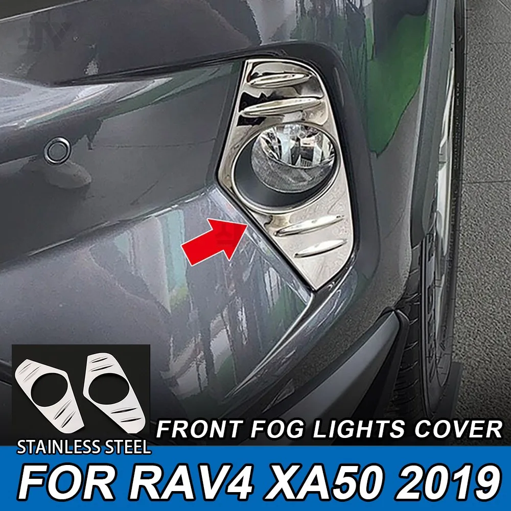 

2pcs Car Fog Lights Fog Lamps Cover For TOYOTA RAV4 XA50 2019 Lights Decoration Trim Car Truning Exterior Styling Accessories