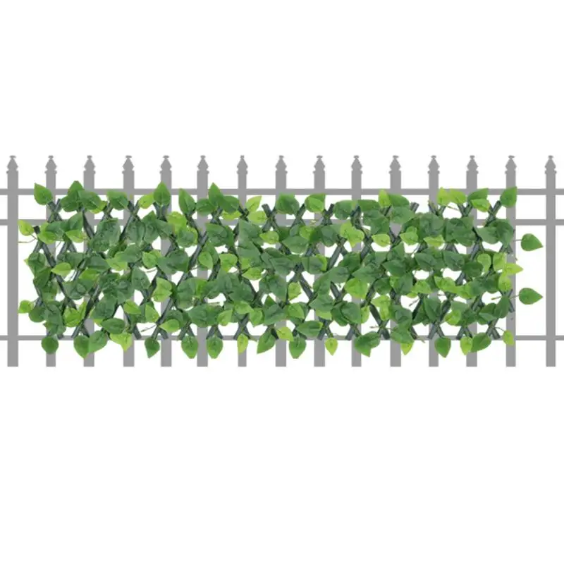 

Expandable Fence Privacy Screen Artificial Privacy Fence Wall Screen Vine Leaf Backdrop Panels Wall Decor Hedges For Deck Garden