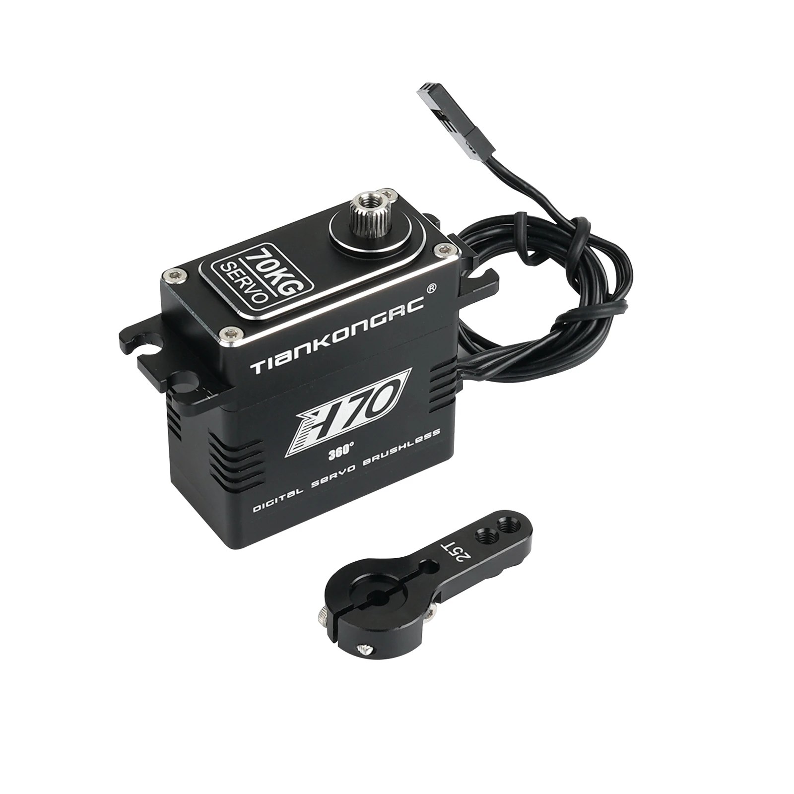 Brushless Digital Servo 70KG Stainless Steel Gears 180/270/360 Degree Waterproof IP67 for DIY 1/10 Crawler Car Boat Model