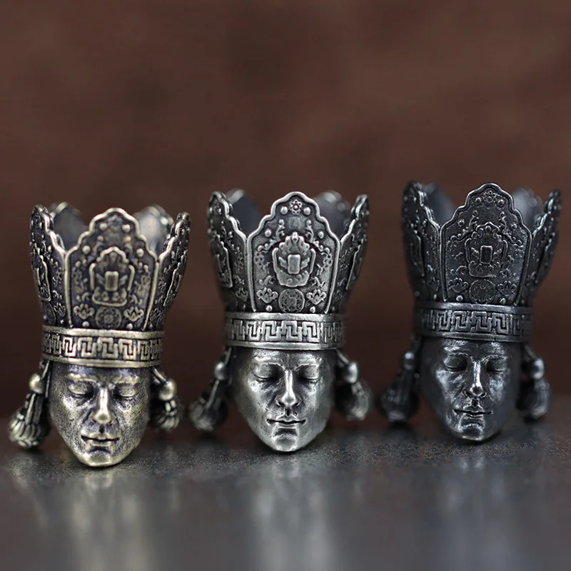 

Ancient Buddhist Monk Brass Knife Beads EDC DIY Paracord Woven Bracelets Lanyard Pendants Accessories Outdoor Tool Hangings