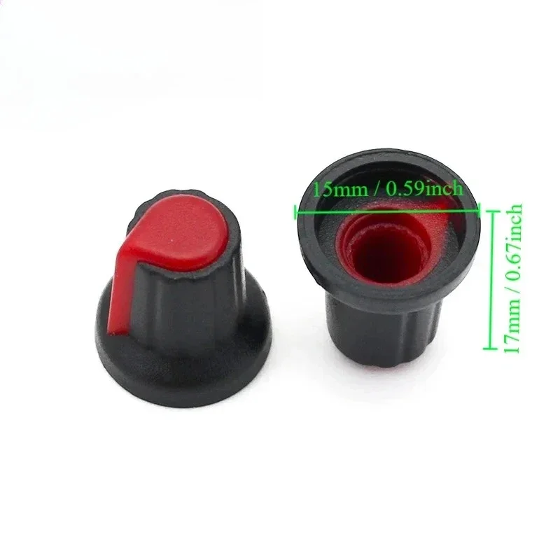 30 ชิ้น/ล็อต WH148 Potentiometer ลูกบิด 15 × 17 มม.6 มม.5 สีสีเหลือง/สีส้ม/สีฟ้า/สีขาว/สีแดงพลาสติกหมวกโรตารี