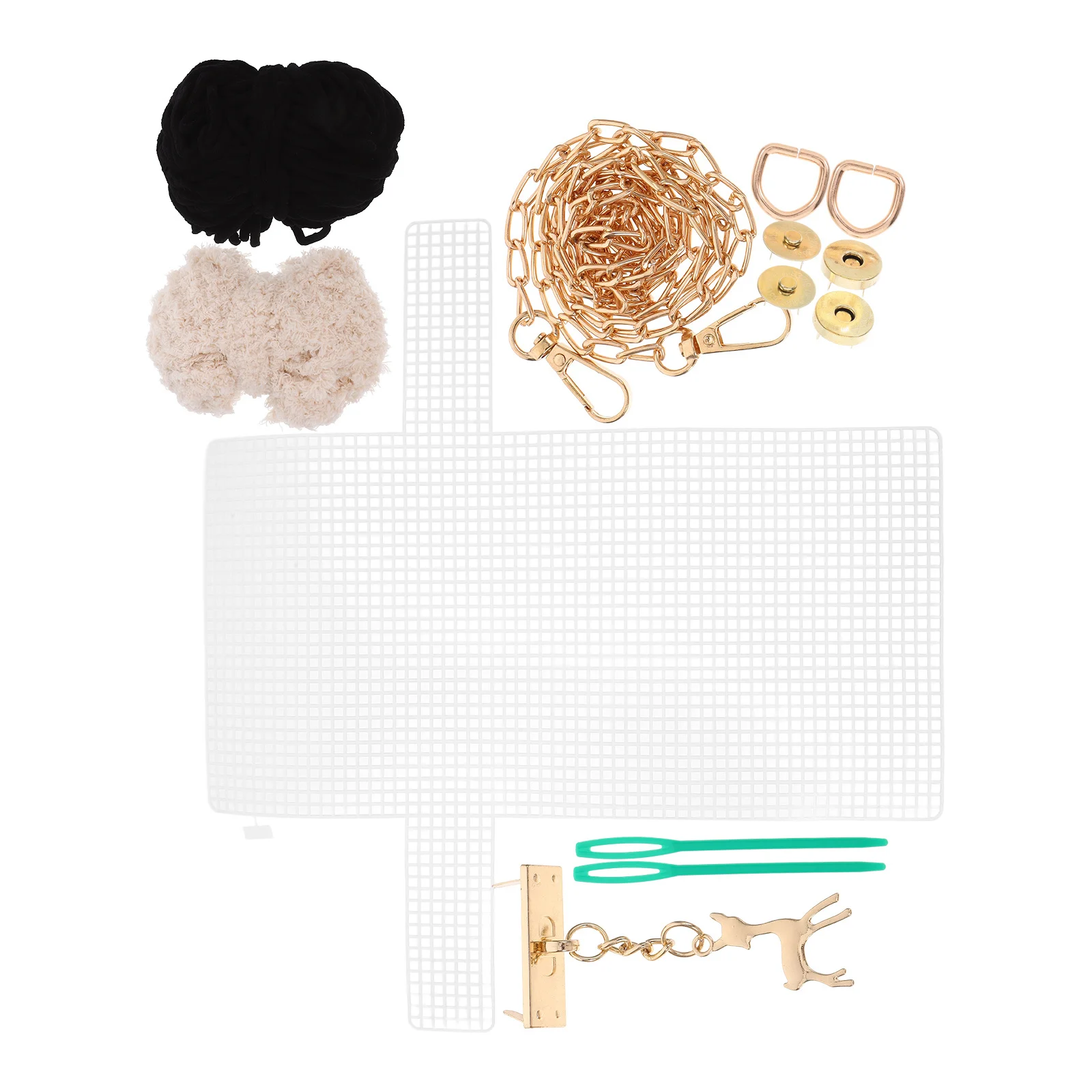 

1Set DIY Knit Purse Material Kit Cross Stitch Weaving Set Personalized Handcrafted Bag for Women Girls Gift Purse DIY Sewing Kit