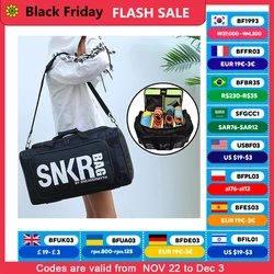 Large Multiple Compartment Sport Training Gym Bags Men Sneaker Gym Bag Shoes Packing Cube Organizer Waterproof Shoulder Bag SNKR