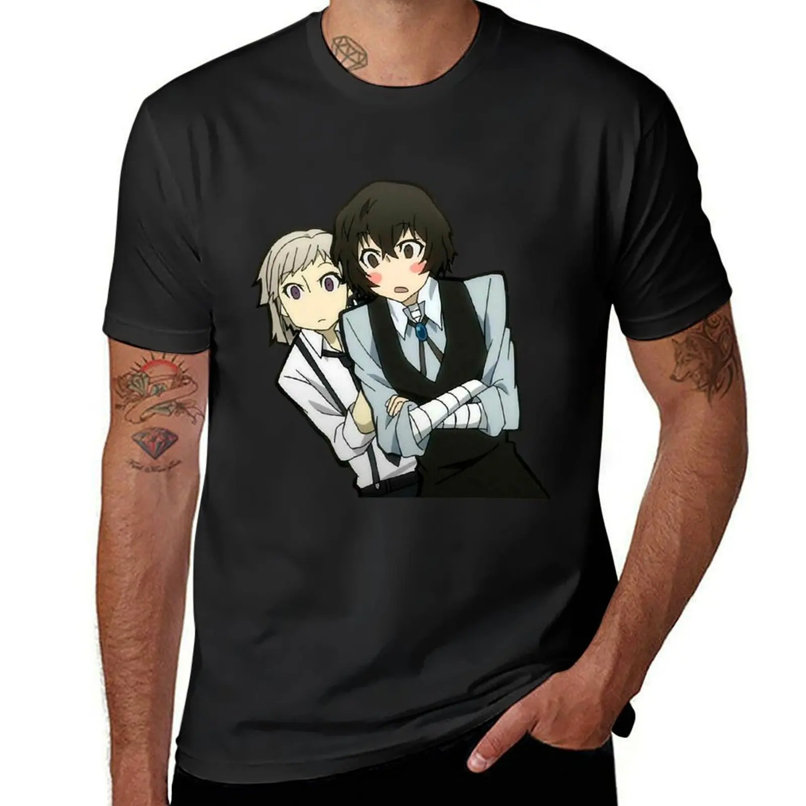 Funny Man Dazai Osamu And Atsushi Nakajima Graphic For Fans T-Shirt kawaii clothes shirts graphic tees t shirts for men