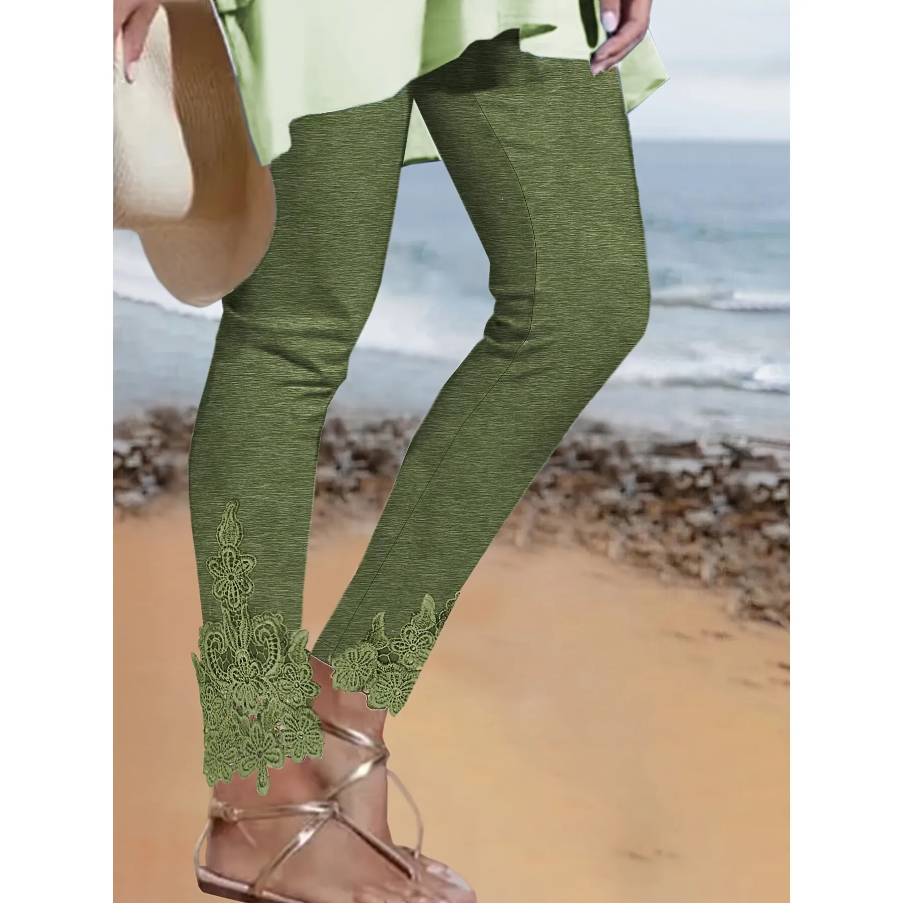 Lace Leggings E 22231 Thin Summer Base Layer Pants Neutral Gender Online And Offline Sales Same Product Other Material 100%