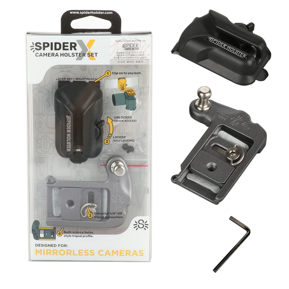 

The Whole Set of SpiderX Camera Holster with all Accessories
