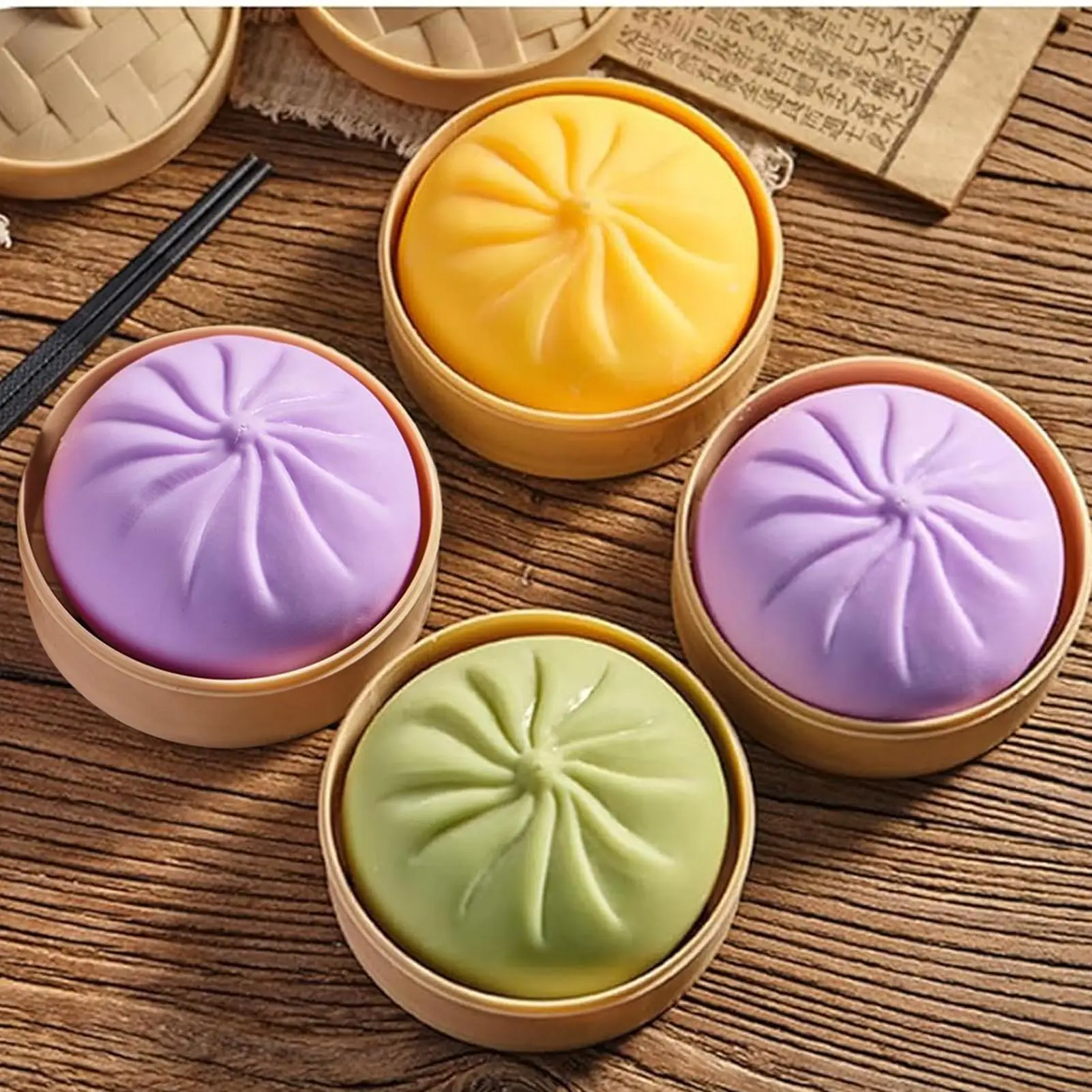 Kids Sensory Squeeze Toy realistic Rebound Calming Steamed Bun Sensory Squeeze Toy Giant soft steamed bun stress-relieving toy