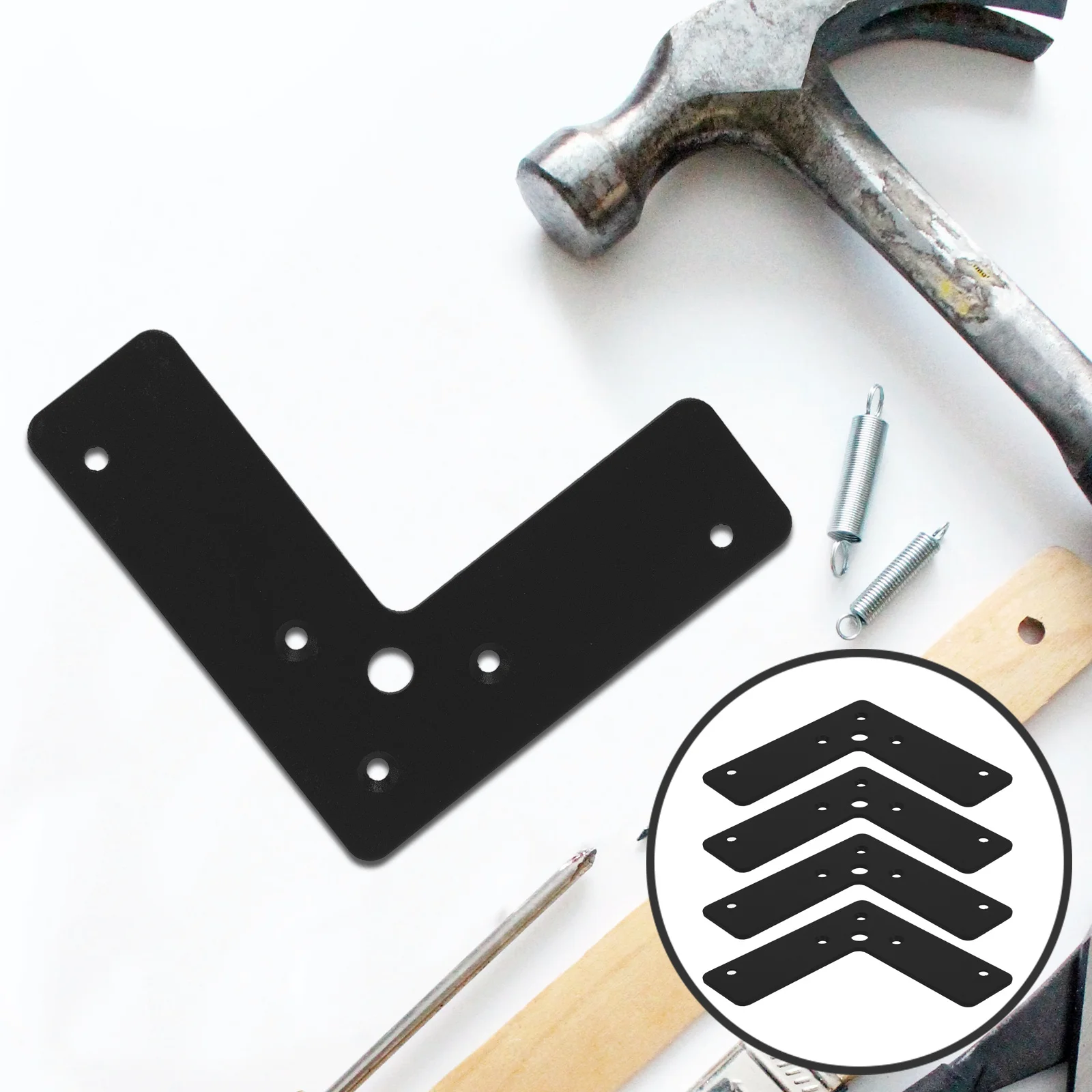 4 قطعة L نوع قوس الزاوية 2 مللي متر سميكة الثقيلة الفولاذ المقاوم للصدأ شقة ركيزة زاوية لدعم خزانة الخشب خزانة الملابس #4