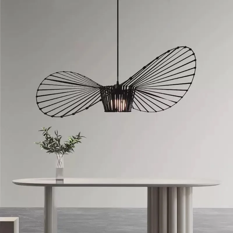 

Скандинавский современный тканевый подвесной светильник, креативная люстра в форме шляпы лотоса для гостиной, спальни, обеденного декора